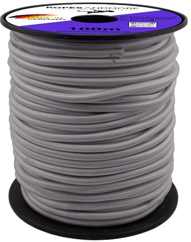PP Expanderseil Gummiseil 10mm Gummileine Planenseil Gummischnur 10m-100m viele Farben Made in Germany von Ropes and More (Weiß, 10 m (Lfm) Ø10 mm – ohne Spule)