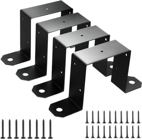 SVCEQZE Connector Bracket, 18.54x8.89x3.81cm Post Bracket, Fence Panel Security , Fence Post Repair , Metal Wall Fixing , Suitable for Water Pipes, Balcony Railing