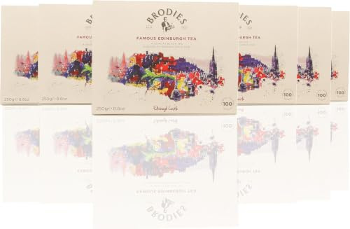 Brodies Famous Edinburgh Tea - 6 Shelf Ready Boxes of 100 Tea Bags (total of 600 Teabags) - Our Signature Blend, light and refreshing blend of quality black Tea