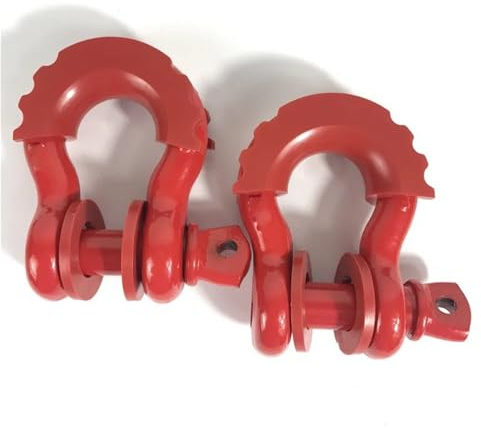 Eslinga Emergencia Grillete de anillo en D antioxidante de 5/8 pulgadas con aisladores y arandelas 19,5 toneladas (42990 libras) Resistencia máxima a la rotura Gancho de recuperación de remolque 4x4 G