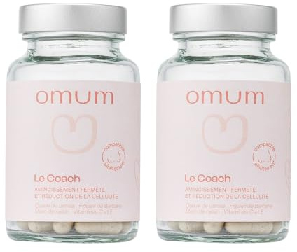OMUM - Le Coach Complément Alimentaire - Favorise l’amincissement, aide à réduire la peau d’orange et à raffermir la peau - Compatible allaitement - Vegan - 60 gélules pour 1 mois de cure