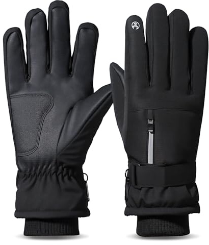 Ynport Crefreak Guantes de Esquí de Invierno al Aire Libre, los Guantes de Nieve Impermeables y Táctiles más Cálidos para Clima Frío, se Ajustan Tanto a Hombres como a Mujeres