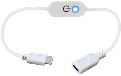 UncleS Variateurs d'intensité tactiles de type C mâle vers femelle - Cordon de contrôle avec indicateurs bleus - Variateurs tactiles de type C