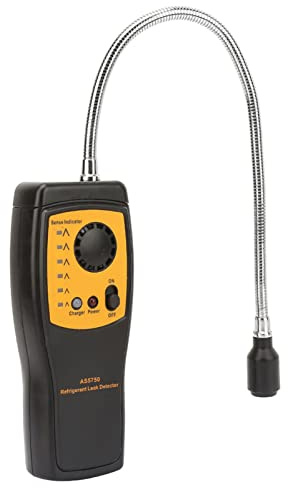 Eujgoov Detection Instrument Gas Detector Halogen Sound and Light Alarm AS5750, Lithium Battery, USB Charging, for Refrigerant AC Unit, Equipment Detection, with Sound