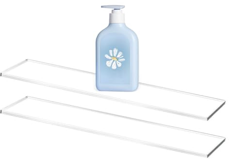 Kustimantu Ripiani di ricambio per armadi | 2 pezzi di acrilico trasparente resistente - Ripiani di ricambio per organizer da parete | per articoli da toeletta carta igienica cosmetici