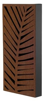 IG Acoustics - LeafAbfuser - Panneau hybride de qualité supérieure - 100 x 50 x 11 cm - Diffuseur/Absorbeur 2 en 1 (wengé)