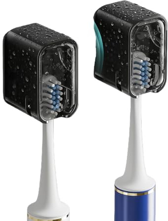 Auroriel 2 Stück Zahnbürstenhalter Für Badezimmer Innovativer Einzelner Zahnbürstenhalter Wandmontiert Mit Abdeckung Für Dusche Einzelner Zahnbürstenspender