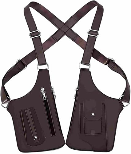 Hochwertiger Kunstleder-Unterarmtasche für Damen und Herren, Unisex Schultertasche mit Anti-Diebstahl Design, Verstellbarer Schultergurt