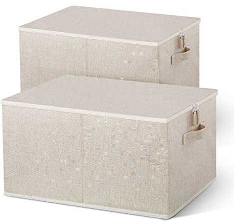 Lesfit Stoff-Aufbewahrungsbox im 2er-Set | 43 x 34 x 23 cm | Vielseitig & Praktisch