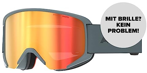 ATOMIC SAVORATOMIC Skibrille Savor Photo Green I Outdoor-Brille mit 100% UV Schutz I Ski-Brille mit Photochrom-Scheibe I Sport-Brille mit kratzfester Beschichtung I Oversized Snowboardbrille PHOTO