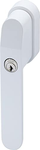 ABUS Abschließbarer Fenstergriff FG400 – mit Druckzylinder und Schlüssel – Kindersicherung und Einbruchschutz – universell passend – gleichschließend AL0125 – Sicherheitslevel 5 – Weiß