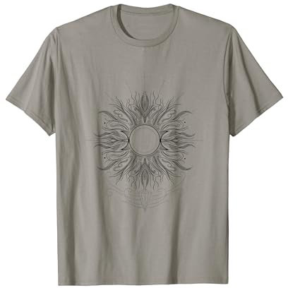Sommer Sonne Symbol Mittsommer Sonne Fineline Tattoo T-Shirt