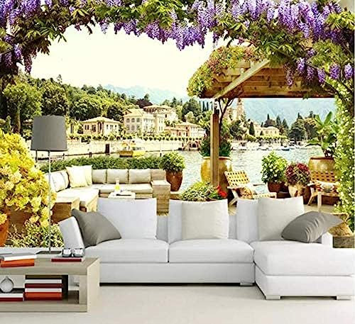 Papel pintado Mural Foto Decoración del hogar Sala de estar Dormitorio Sueño Paisaje exótico Papel pintado Par Decoración Fotomural Sala De Estar Pared Pintado Papel Tapiz No Tejido-430cm×300cm