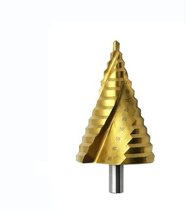 KIZAMI 1 Stück 6–65 mm Pagodenform HSS Schnellarbeitsstahl Dreieckschaft Schaft Spirale Pagode Metall Stahl Stufenbohrer Lochbohrer Kegelbohrer