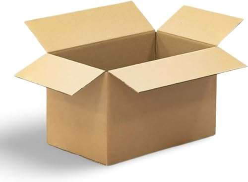 ZYBUX - 5 x Large Strong Double Box Wall Shipping Mailing Postal Parcel Easy to Assemble Cardboard Parcel Boxes, Idal for Cardboard Gift box, Packing Boxes for Moving House - 51 x 30 x 30cm Approx