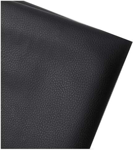 Kunstleder Stoff Schwarz 160cm Breiter Rindsleder Optik Leder Polsterstoff Bezugsstoff für Autositze, Sofa, Möbel, Handwerk, DIY-Projekte(Size:160x300cm,Color:Schwarz)