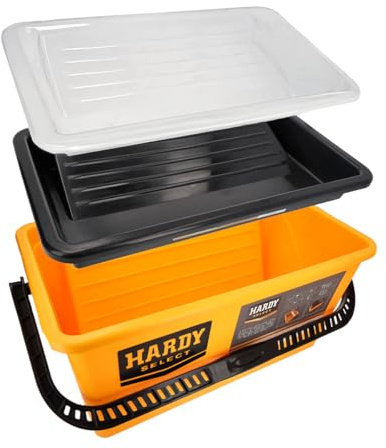 Hardy XXL Farbwanne-Set 35 x 61 cm, 20 l Farbeimer, 1x Einlage Malerwanne | 3-teiliges XXL-Set, 1 Stk. 35 x 61 cm Farbwanne, 1 Stk. 20 l Farbeimer, 1 Stk. PP-Einlage, Kunststoff, für Farben & Lacke