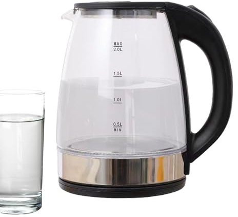 Restau - Bollitore elettrico in senza fili, caldaia ad acqua calda, bollitore silenzioso a ebollizione rapida da 2 l, bollitore elettrico in con spegnimento automatico, per cucine