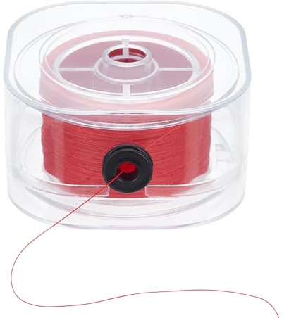 PH PandaHall Hilo para cuentas de 0,2 mm, 200 m, hilo de algodón encerado para cuentas de semillas, hilo de coser con bolsa para organizar abalorios, creación de joyas, artesanía de piel, color rojo