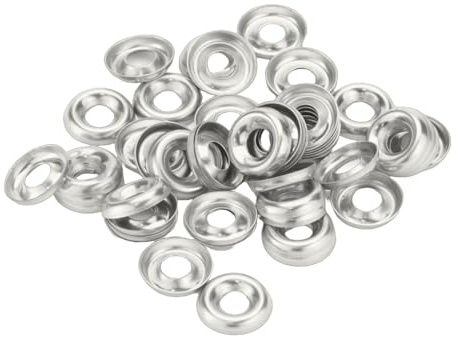 No.8 A2 Stainless Steel Screw Cup Washers - To fit 4mm Screws (Pack of 50)