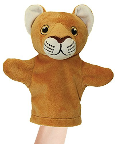 alles-meine.de GmbH Handpuppe Löwe - mit gestickten Augen/Gesicht - Tier Zootier Handspielpuppe - für Kasperletheater/Kasperlepuppen/Puppentheater - Tiertheater