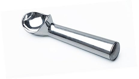 Cabilock Aluminum Alloy Non-Stick Ice Cream Scoop Silver Gear Handle for Mashed Potatoes Melon Baller