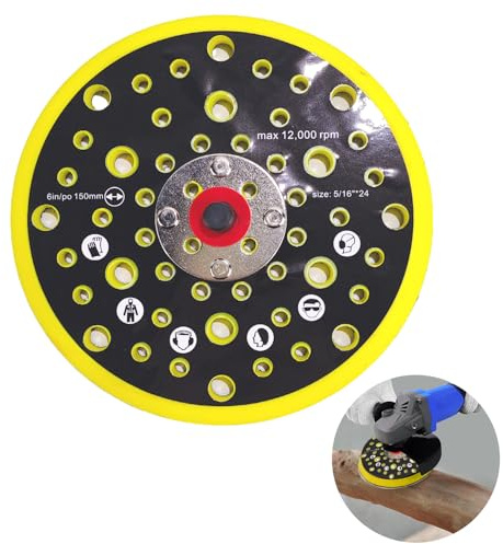 ZDNT 6 Zoll Schleifer Stützteller Ersatzteller Schleiferbasis 150mm 54 Löcher zum Polieren Schleifen Schleifteller für Excenterschleifer Schleifscheibe für Mirka CEROS DEROS Schleif- Polierscheibe