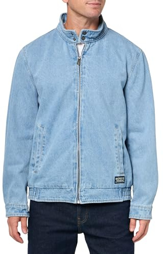 Levi's Men's Cotton Canvas Harrington Jacket, Light Wash Denim, Medium
