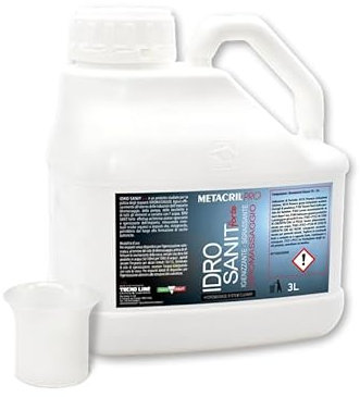 Metacril PRO Idro Sanit Forte con Dosatore Graduato, Detergente per Impianti Idromassaggio, Trattamento di Mantenimento - 3 LT