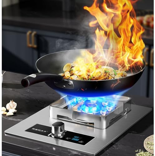 Stufa A Gas, Fornello A Gas Portatile Per Interni, Piano Cottura A Gas Con Bruciatore Singolo, Timer Ad Alta Potenza A Nove Cavità Da 5,2 W, Con Protezione Antispegnimento, Per Cucina Domestica(NG)