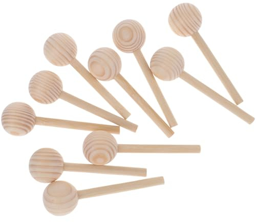 DIYEAH 10stücke Teiliges Runde Kiefern-holzperlenstäbe Naturbelassen Vielseitig Für Diy-dekoration Und Hochzeitsverzierungen Für Kreative Bastelprojekte Und Holzdeko