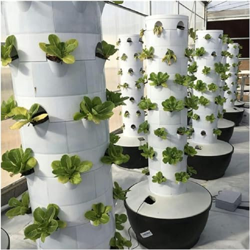 Sistema di coltivazione idroponica da giardino Torre verticale Automatizza Aeroponica Mini Indoor Outdoor Home Grow Herb senza luce LED, Sistemi di kit di coltivazione idroponica (luce bianca)