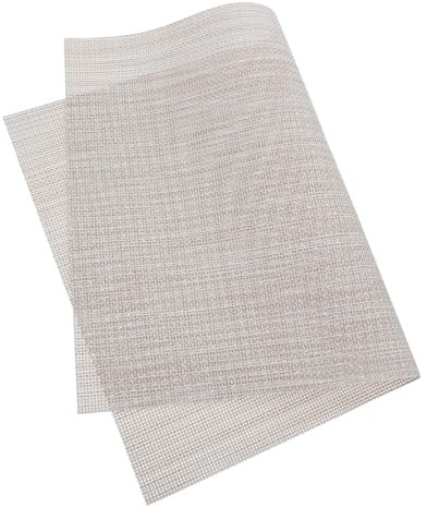 HEATSHAKING Set Di 4 Tovagliette in Pvc Intrecciato in Finto Lino Nero, Resistenti Al Calore Base Antiscivolo, Per Cucina e Tavolo Da Pranzo, Stile Europeo Minimalista, Lavabili e Protettive