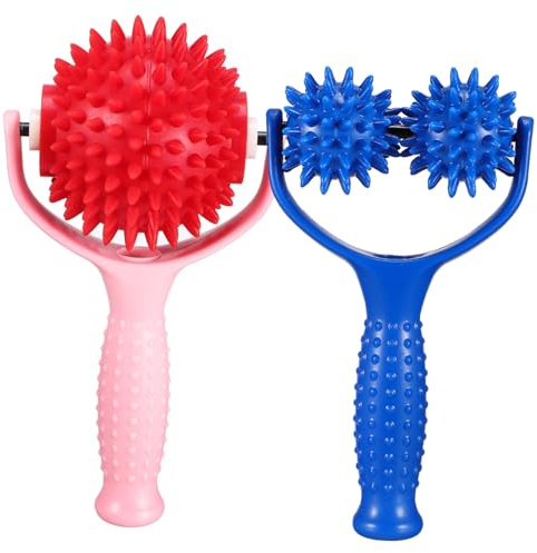 HONITANO 2stücke Handmassagegerät Handroller Für Nacken Rücken Muskelentspannung Manuelle Massagewerkzeuge Leicht Und Tragbar Ergonomisch Für Ganzkörper Anwendung