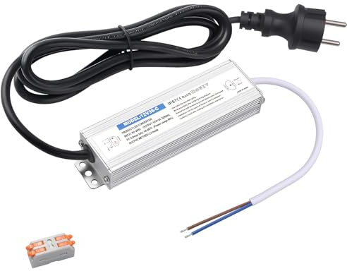 Karyoosi LED Trafo 12V 36W 3A,IP67 Wasserdicht LED Netzteil Transformator 230V auf 12V, mit EU-Stecker 1,5m Kabel, für LED Streifen, Außenbeleuchtung