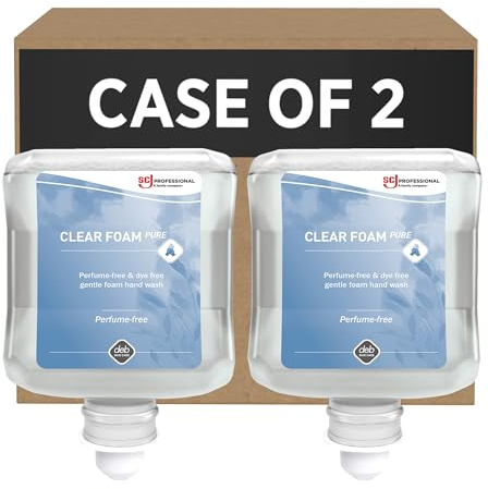 SC Johnson Professional Clear Foam Refill Kit - Foaming Cleanser - Hand Wash for Sensitive Skin - Perfume Free - 2 Recharge Catridges - 1 Litre - for Professional Use Only
