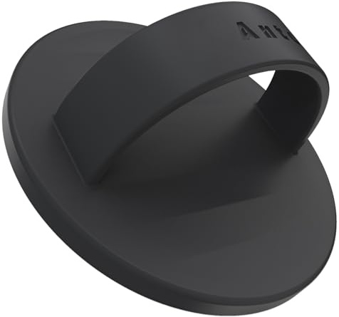 Anteel Magnetic Phone Grip, Liquid Silicone Comfy and Portable, Removable Finger Loop Ring Holder for iPhone, Strong Magnetic Attraction, Compatible with Magsafe, Patented (Black)
