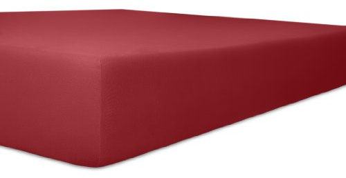 Kneer Spannbettlaken, Spannbetttuch, Easy-Stretch Qualität 25 Größen 140 x 200-160 x 220 cm Karmin