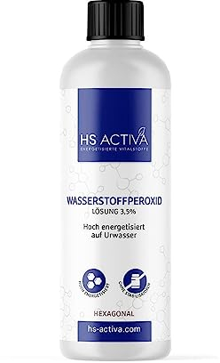 HS Activa® Wasserstoffperoxid 3.5 Prozent aus Deutschland - Hydrogen Peroxide Lösung H2O2 [250 ml WPO Bottle], Pharmazeutische Premium-Qualitätslösung, Perfekt zum Desinfizieren