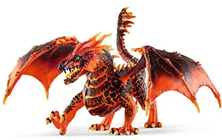 SCHLEICH ELDRADOR Creatures | Lavadrache 70138 | ELDRADOR Monster Spielfigur mit beweglichem Unterkiefer und Flügeln | tolles Geschenk für Mädchen und Jungen | ab 7 Jahren | 20 x 14 x 15 cm