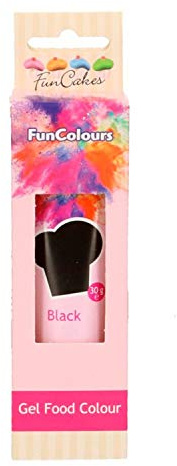 FunCakes hochwertige essbare FunColours - Lebensmittelfarbe - in Gel / Paste - verschiedene Farben - für einen einzigartigen Look (Schwarz, 1er)