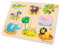 New Classic Toys - Peg Puzzle - 8 Pieces - Safari - Wooden Educational Puzzle - Includes Crocodile, Cape Buffalo, Monkey, Zebra, Giraffe, Hippo, Elephant, and Lion