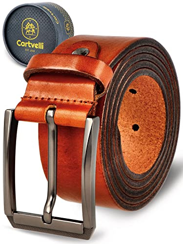 Cartvelli Premium Ledergürtel Herren Made in Germany mit Geschenkbox - Echtleder-Gürtel 40mm