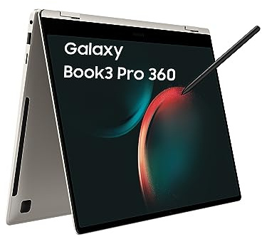 Samsung Galaxy Book3 Pro 360 Laptop, 16 Inch, 16GB RAM, 512GB Storage, Intel Core I7 - Beige - Official