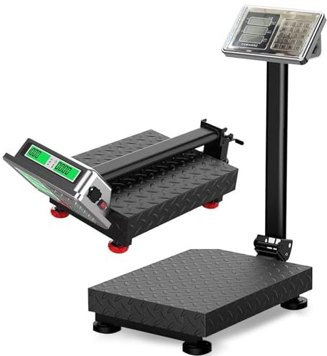CXWAWSZ 660 lb Industrial Platform Scale Weight Shipping Scale 0.1 LB Accuracy Postal Scale for Packages Luggage Weighing with Price Computing Counting Kg/LB Switching LCD Display