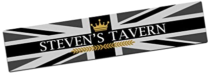 B&W L1001 B&W B&W Union-Jack-Flagge, Bar-Matte für Zuhause, personalisierbar