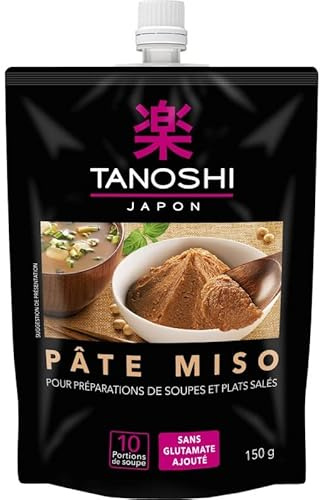 TANOSHI - Pâte miso 100% naturelle pour une cuisine asiatique authentique - 150g - Lot De 3 - Vendu Par Lot