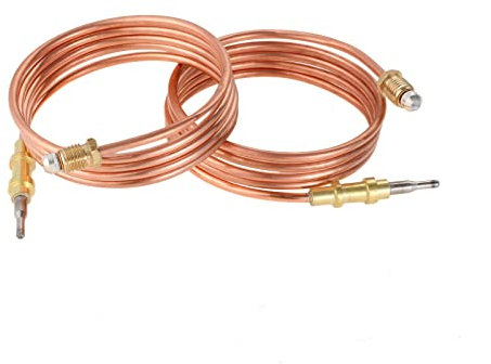 Aupoko 2 stück Gasheizung Thermoelement, 39.5 M8x1 Gewinde Thermoelement Ersatz für Desa LP Vent Freie Wandheizung Desa LP Glühen Warm Komfort Glühen Heizung BBQ Grill oder Feuergrube Heizung