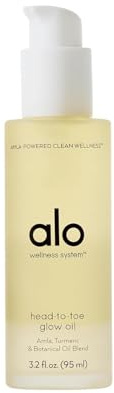 ALO Head-to-Toe Glow Oil | Glow-Boosting Natural Dry Body Oil | Jojoba, Amla, Aloe & Vitamin E | Hydrates & Nourishes Skin | Citrus Scent | 3.2 Oz