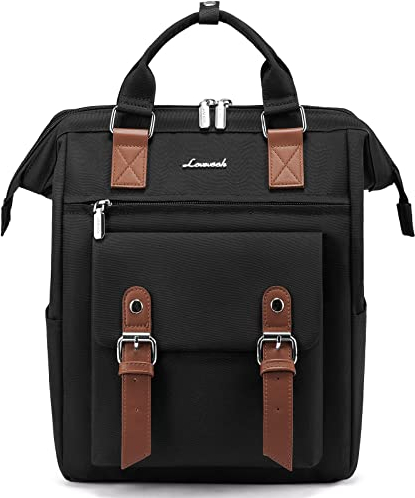 LOVEVOOK Rucksack Damen Klein, Wasserdicht Kleiner Rucksack Damen-rucksackhandtaschen Cityrucksack, Mini Rucksack Tasche 2 in 1 Elegant Backpack Women Handtache Rucksäcke Frauen für Reise Schwarz
